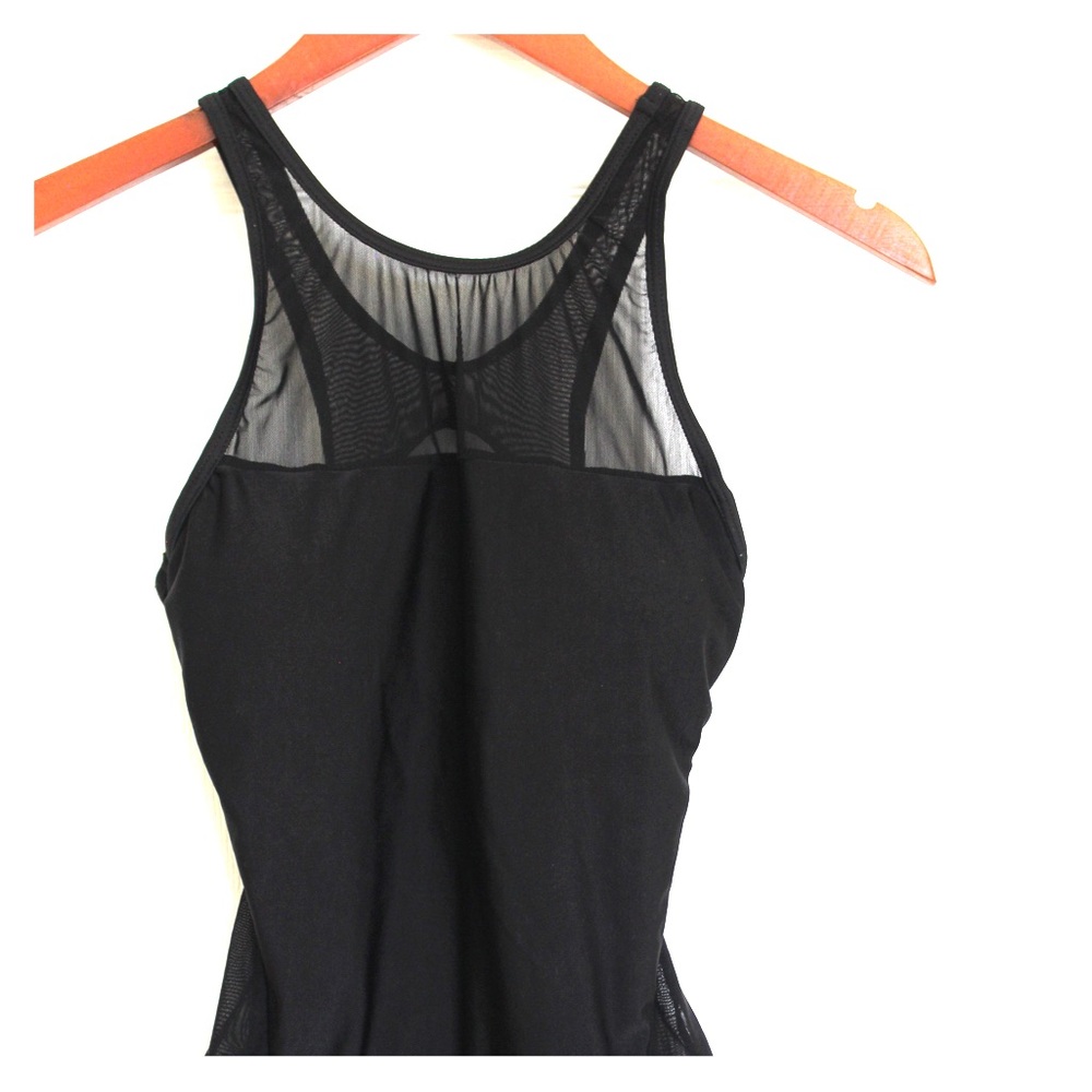 Black Bathing Suit With Mesh Siding